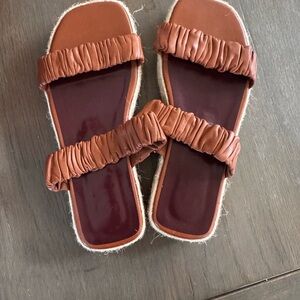 STAUD Tan and Brown Women's Sandals